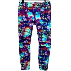 Athleta Tights ST Floral Fade Sonar Capri Leggings Multicolor